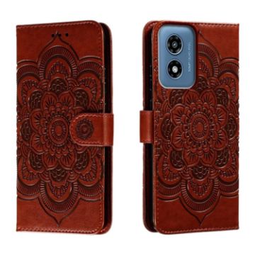 Motorola Moto G Play 2024 Sun Mandala Leather Case (Brown) - 1