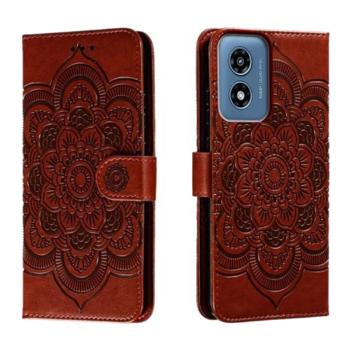 Motorola Moto G Play 2024 Sun Mandala Leather Case (Brown) - 1
