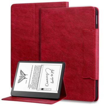 Red Cat Buckle Leather Tablet Case for Amazon Kindle Scribe 10.2 inch 2022 - 1