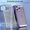 iPhone 11 Purple Hollow Matte Electroplated PC Heat Dissipation Case - 3