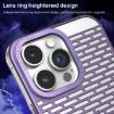 iPhone 11 Purple Hollow Matte Electroplated PC Heat Dissipation Case - 6