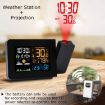 Color Screen Temperature Humidity Meter Projection Clock - UK Plug - 2