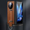 SULADA PC + Leather Texture Shockproof Phone Case for vivo X Fold3 Pro (Brown) - 1