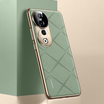 Green Leather PC Phone Case for vivo S19 Pro - 1
