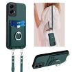 Motorola Moto G 5G 2024 R20 Crossbody Rope Ring Card Holder Phone Case Green - 1
