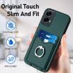 Motorola Moto G 5G 2024 R20 Crossbody Rope Ring Card Holder Phone Case Green - 5
