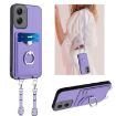 Motorola Moto G Stylus 5G 2024 R20 Crossbody Rope Ring Card Holder Phone Case - 1