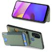 Motorola Moto E20/E30 Carbon Fiber Wallet Stand Case - Green - 5