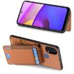 Motorola Moto E20/E30 Carbon Fiber Wallet Stand Case - Brown - 5