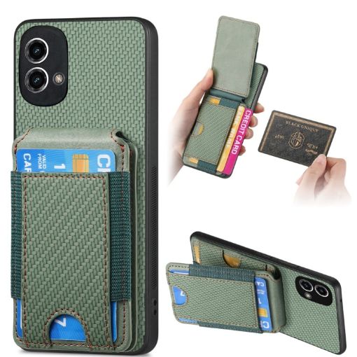 Motorola Moto G Stylus 5G 2024 Carbon Fiber Wallet Stand Case - 1