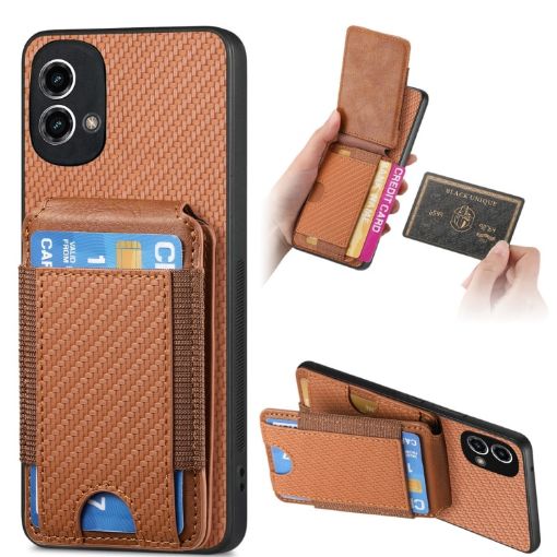 Motorola Moto G Stylus 5G 2024 Carbon Fiber Wallet Stand Case - 1