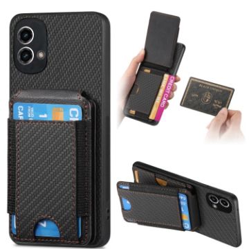 Motorola Moto G Stylus 5G 2024 Carbon Fiber Wallet Stand Case - 1