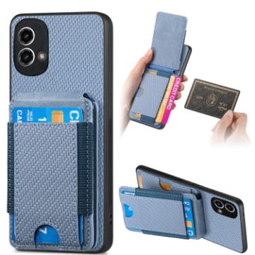 Motorola Moto G Stylus 5G 2024 Carbon Fiber Wallet Stand Case - 1