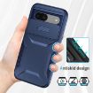 Blue Sliding Camshield Phone Case for Google Pixel 8a - 3