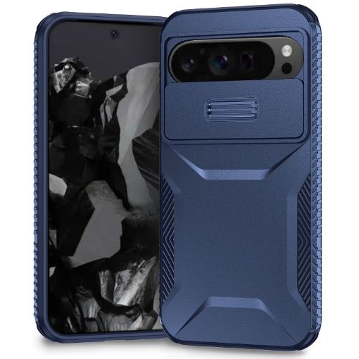 Blue Sliding Camshield Phone Case for Google Pixel 9 Pro XL - 1