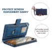 Motorola Moto E14 Blue Leather Phone Case with Lanyard - 6