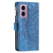 Motorola Edge 50 Fusion Blue Leather Phone Case - 3