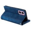 Motorola Moto G85 Leather Phone Case with Lanyard - Blue - 5