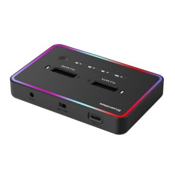 RGB NVME + SATA Blueendless M.2 Dual-Slot Hard Drive Base - 1