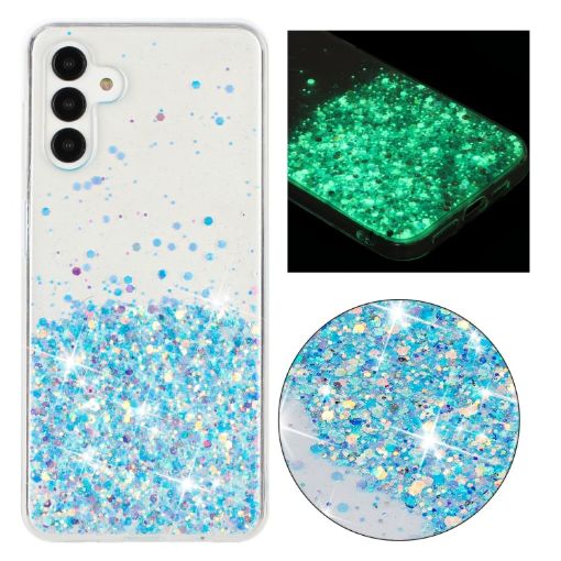 Samsung Galaxy A35 5G Blue Glitter TPU Phone Case - 1