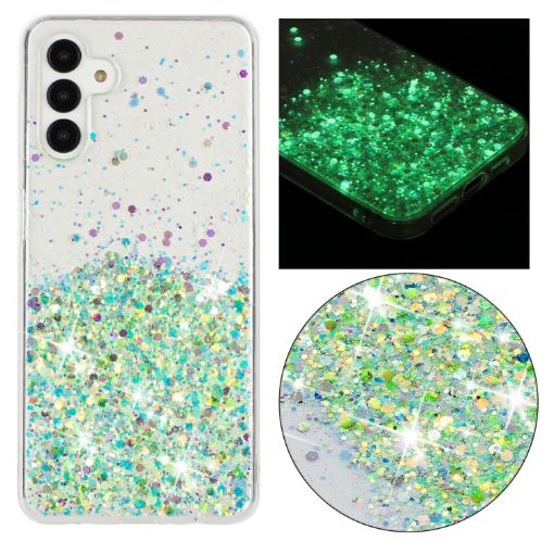 Samsung Galaxy A54 5G Green Glitter TPU Phone Case - 1