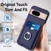 Google Pixel 8a R20 Crossbody Rope Ring Card Holder Phone Case Blue - 5
