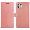 T-Mobile REVVL 7 5G Pink Flip Leather Phone Case - Y-shaped Pattern - 1
