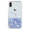 iPhone XS Max Transparent Frame Noctilucent Glitter Powder TPU Phone Case Purple - 2