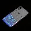 iPhone XS Max Transparent Frame Noctilucent Glitter Powder TPU Phone Case Purple - 4