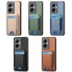 Vivo X100 Pro 5G Carbon Fiber Wallet Stand Case - Brown - 6