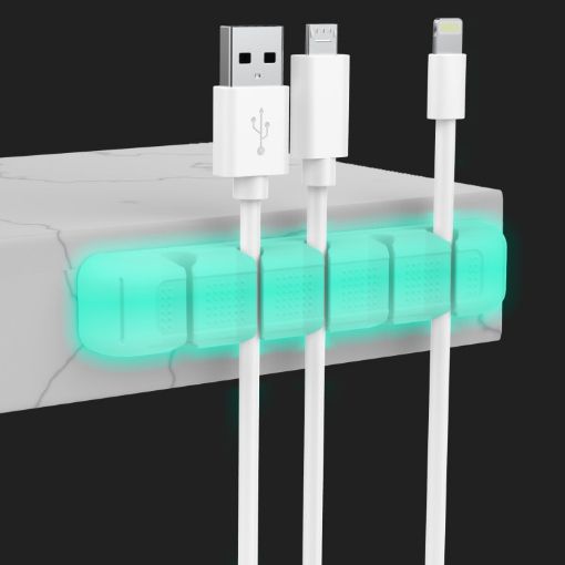AhaStyle PT125-S Cable Clip Holder - Luminous Green - 1