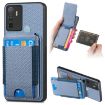 OPPO A53/A53S Carbon Fiber Wallet Stand Phone Case - Blue - 1