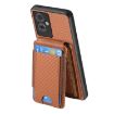 OPPO A53/A53S Carbon Fiber Wallet Stand Phone Case - Brown - 3