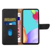 Motorola Moto E14 Genuine Leather Flip Phone Case - Black - 4