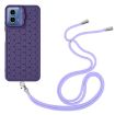 Motorola Moto G34 Purple TPU Phone Case with Lanyard - 3