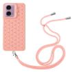 Motorola Moto G24/G04 Pink TPU Phone Case with Lanyard - 3