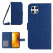 T-Mobile REVVL 7 5G Sun Flower Leather Flip Case - Dark Blue - 1