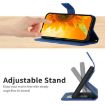 T-Mobile REVVL 7 5G Sun Flower Leather Flip Case - Dark Blue - 6