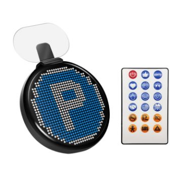HI.GROOM Car LED Customized Pixel Emoji Lights Bluetooth Remote Control - 1