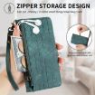Samsung Galaxy M33 Geometric Zipper Wallet Leather Phone Case (Green) - 6