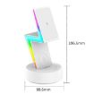 Apple Series 3 In 1 RGB Light Magsafe Magnetic Mobile Phone Holder Wireless Charger - 2
