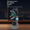 Apple Series 3 In 1 RGB Light Magsafe Magnetic Mobile Phone Holder Wireless Charger - 4