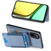 Realme C53 Carbon Fiber Wallet Stand Phone Case - Blue - 5
