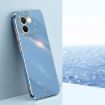 Vivo V30E XINLI Straight 6D Plating Gold Edge TPU Phone Case - Celestial Blue - 1