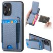 Realme 10 Pro+ Carbon Fiber Wallet Stand Phone Case - Blue - 1
