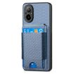 Realme 8 5G Carbon Fiber Wallet Stand Case - Blue - 2