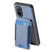Realme 8 5G Carbon Fiber Wallet Stand Case - Blue - 3