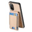 Realme 8 5G Carbon Fiber Wallet Stand Case - Khaki - 3