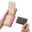 Realme 8 5G Carbon Fiber Wallet Stand Case - Khaki - 4