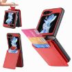 Samsung Galaxy Z Flip6 Red Leather Ring Wallet Phone Case - 1